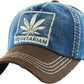 MARIJUANA LEAF VEGETERIAN VINTAGE BALLCAP