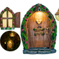 Fairy Door and Window for Trees with Light yard art