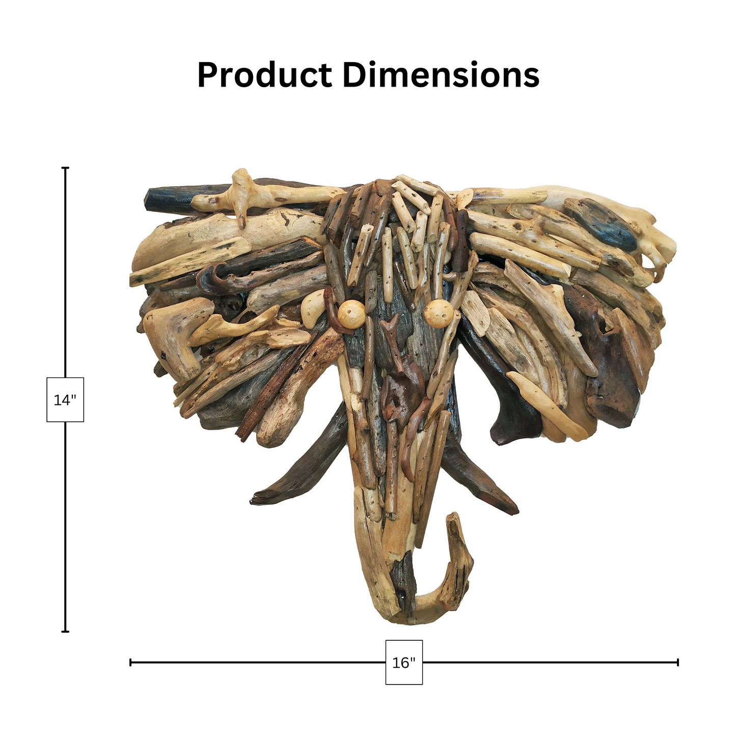 ELEPHANT - DRIFTWOOD WALL ART