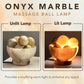 UMAID Onyx Stone Lamp Bowl with 6 Onyx Marble Massage Balls