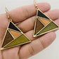 Wood Geometric Earrings