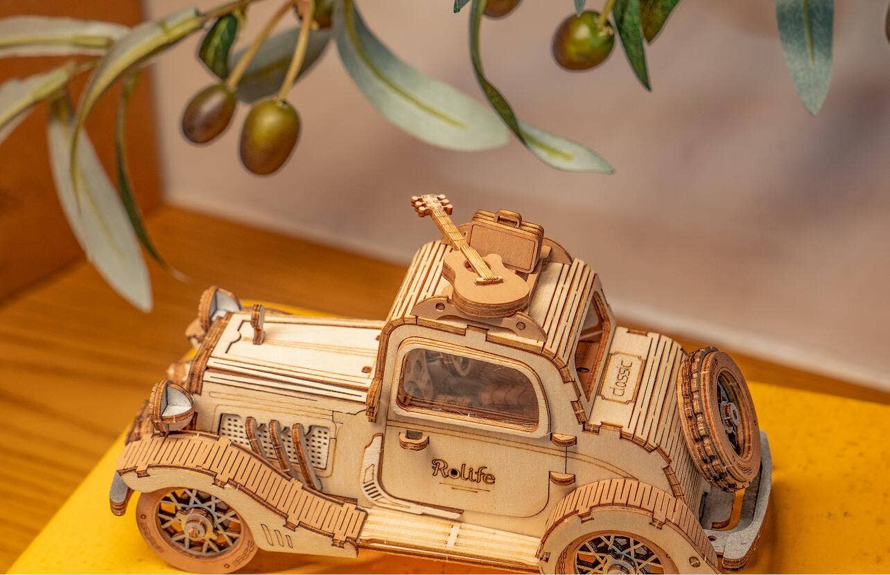 Rolife 3D Wooden Puzzle DIY Vintage Car Model