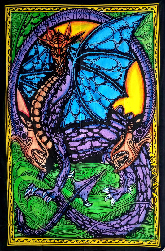 Hand Brush Painted Dragon Dragon Tapestry