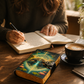 Mystic Turtle Leather Journal Handmade With Brass Lock And Deckle Edge Pages