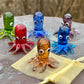 Glass Octopus Sitter Miniature Collectible Figurine