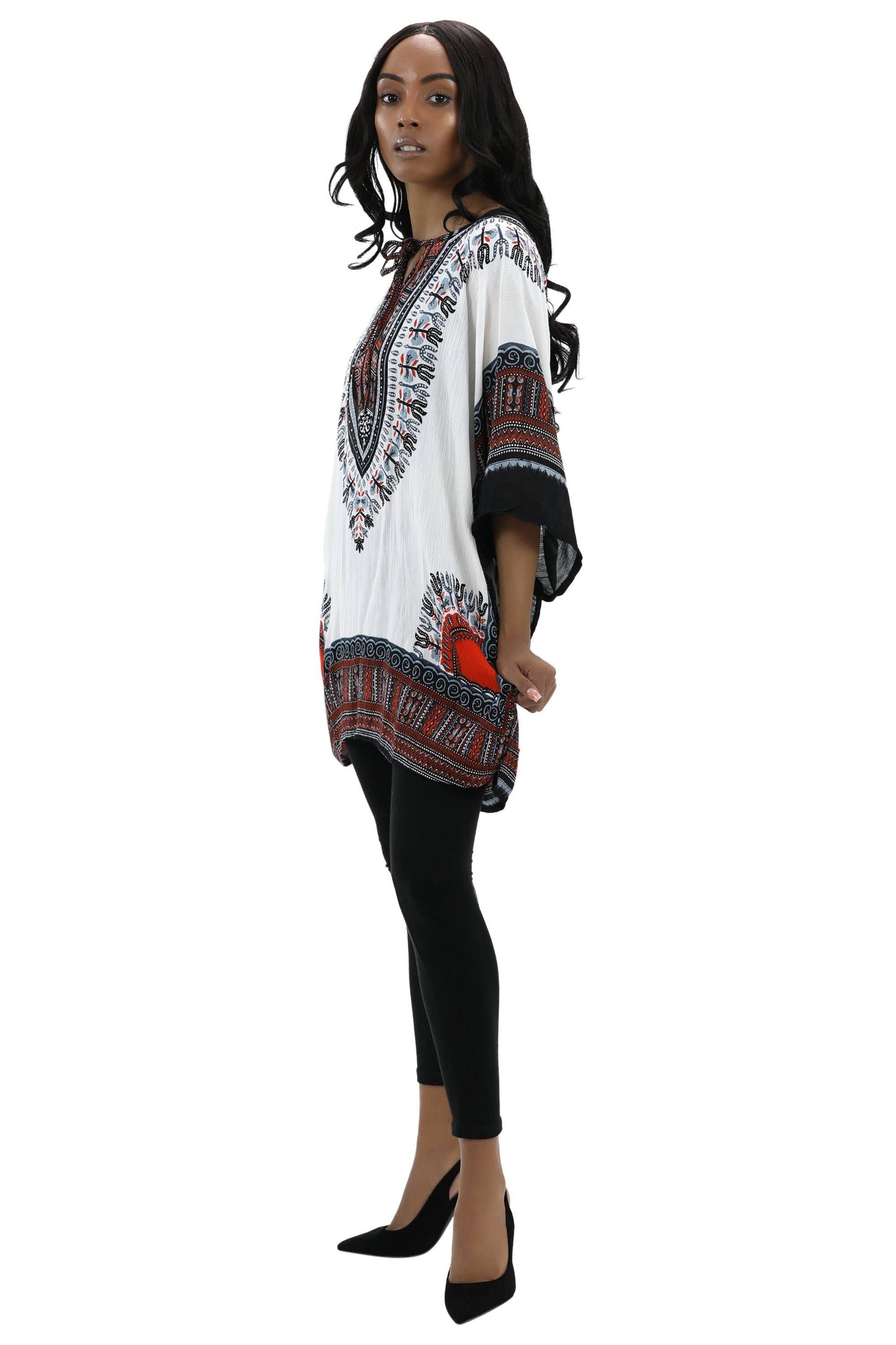 Traditional Dashiki Print Cover Up