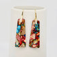 Colored Emperor Stone Geometric Agate Chakra Earrings Copper Nickel Free Lead Free Stylish Dainty Jewelry Gift For Her