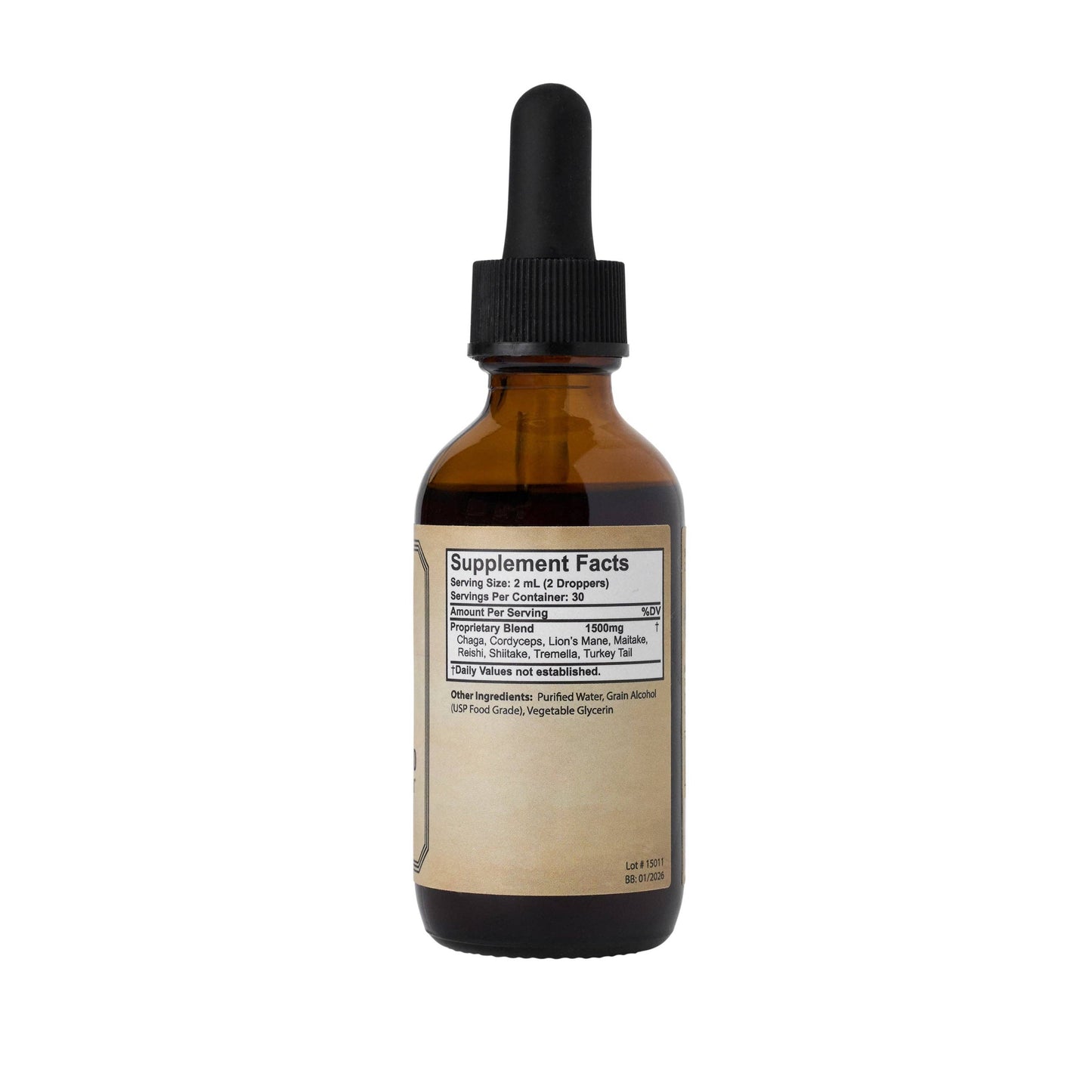 Eight Mushroom Tincture With Lion's Mane Reishi Chaga Cordyceps Shiitake Maitake