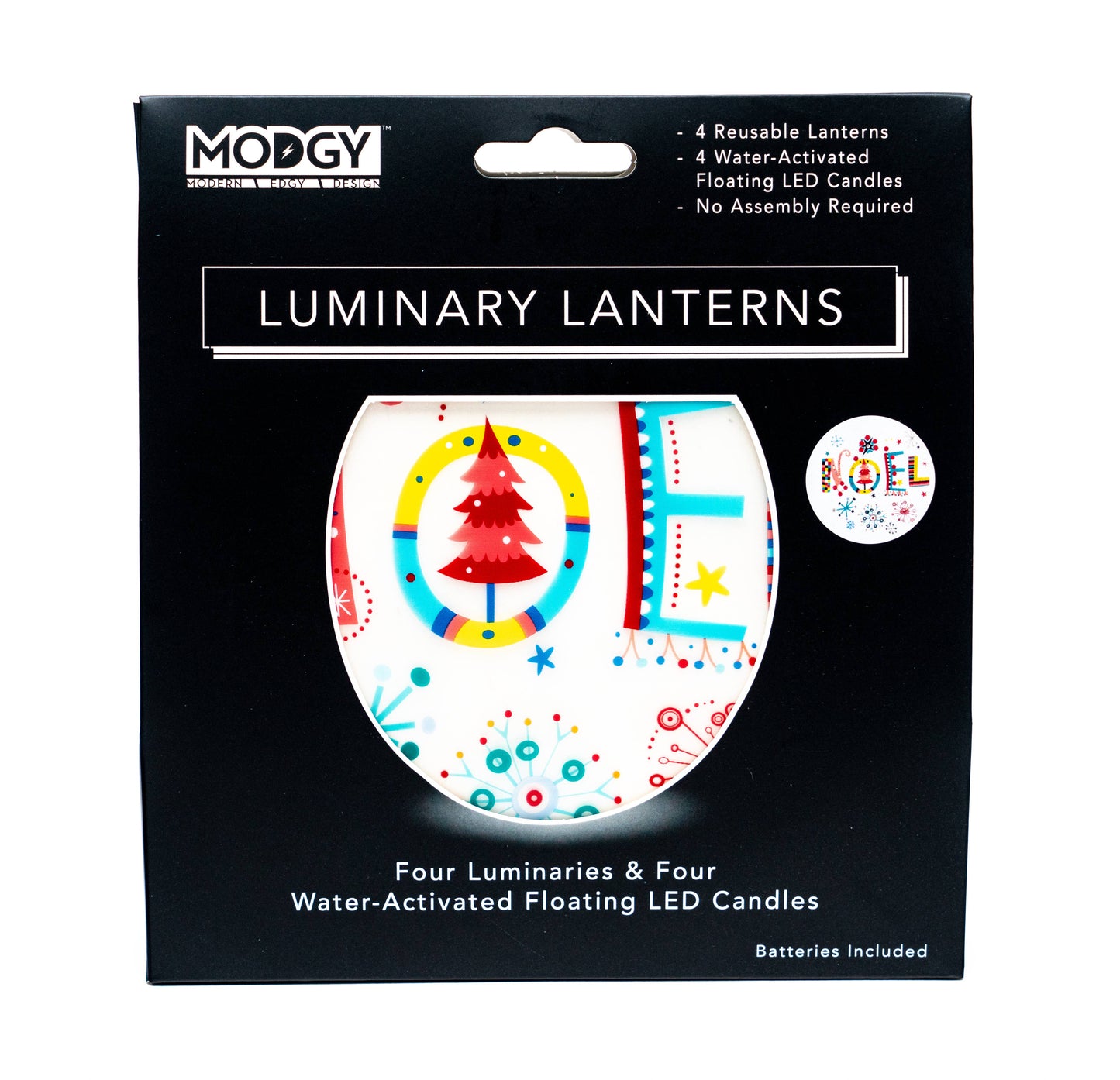 Luminary - Flakey - Christmas Noel with Snowflakes