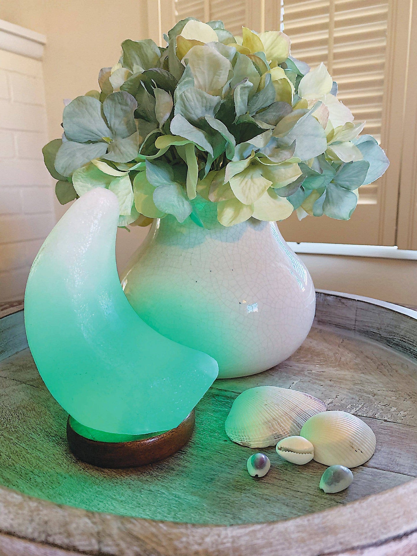 Crystal Himalayan Salt Lamp Moon Light Polished Stone