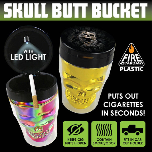 Smokezilla Skull Butt Bucket with Light Assortment- 12/Pk