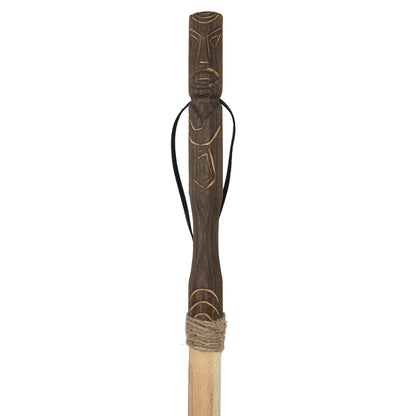 55 Inch Carved Totem Walking Stick With Compass Outdoors