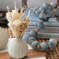 Charming Ivory Wildflower Mini Bouquet Arrangement with Bunny Tails Sola Flower and Flax, handcrafted in California.