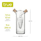 Napa Hand-Blown Glass 2-in-1 Oil & Vinegar Cruet w/ Corks -
