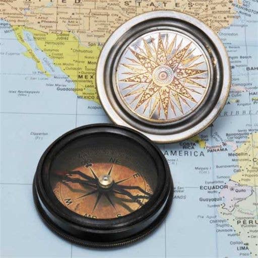Brass Compass with screw top