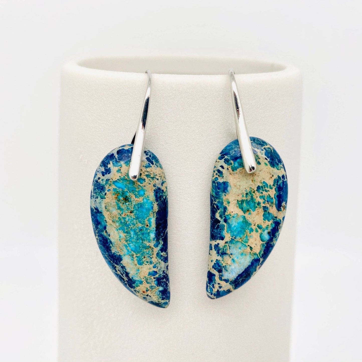 Colored Emperor Stone Geometric Agate Chakra Earrings Copper Nickel Free Lead Free Stylish Dainty Jewelry Gift For Her