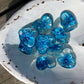 Floral Glass Pocket Hearts w/Heart Bowl Display- Large (100)