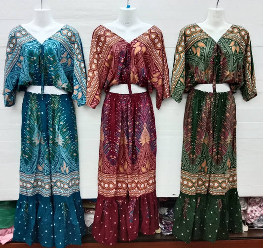 Floral Paisley Top and Trouser Set KTY419