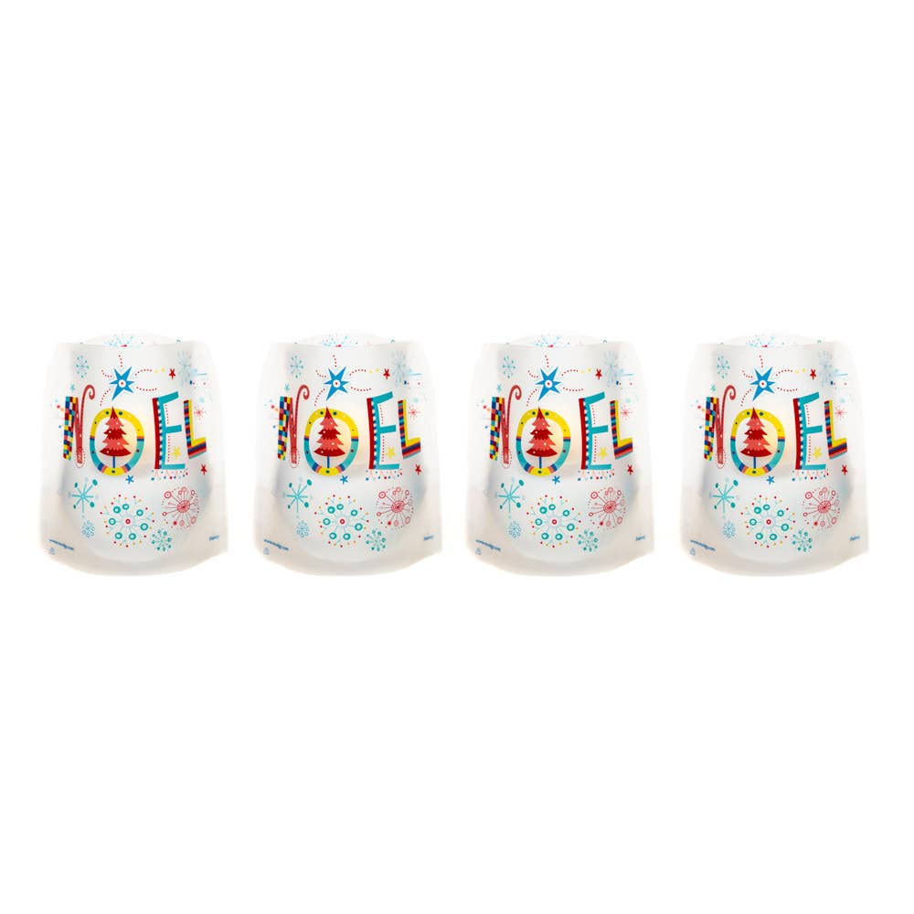 Luminary - Flakey - Christmas Noel with Snowflakes