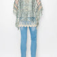 Ornate Crochet Poncho Top With Geometric Embroidered Details