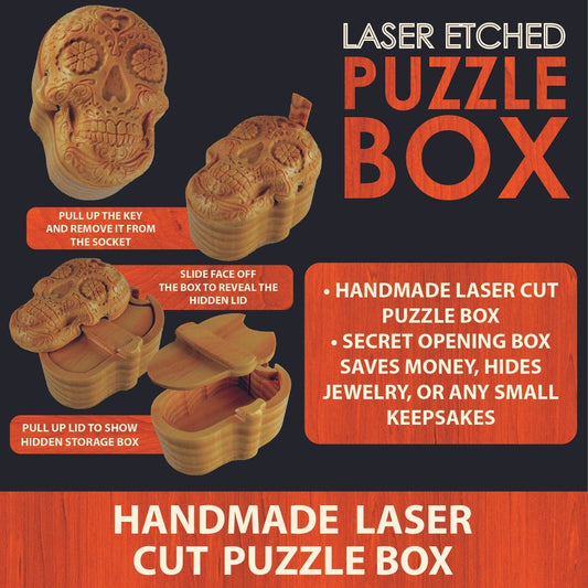 Smokezilla Wood Puzzle Box Stash Assortment- 6/Pack