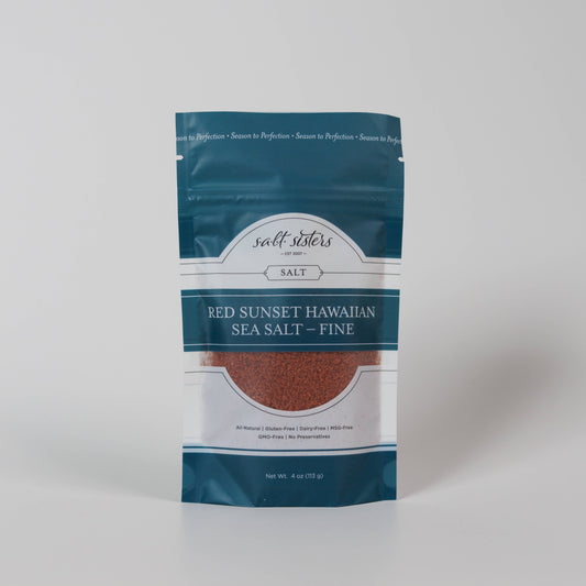 All-Natural Sea Salt - Hawaiian - Red Sunset - Fine - 4 oz