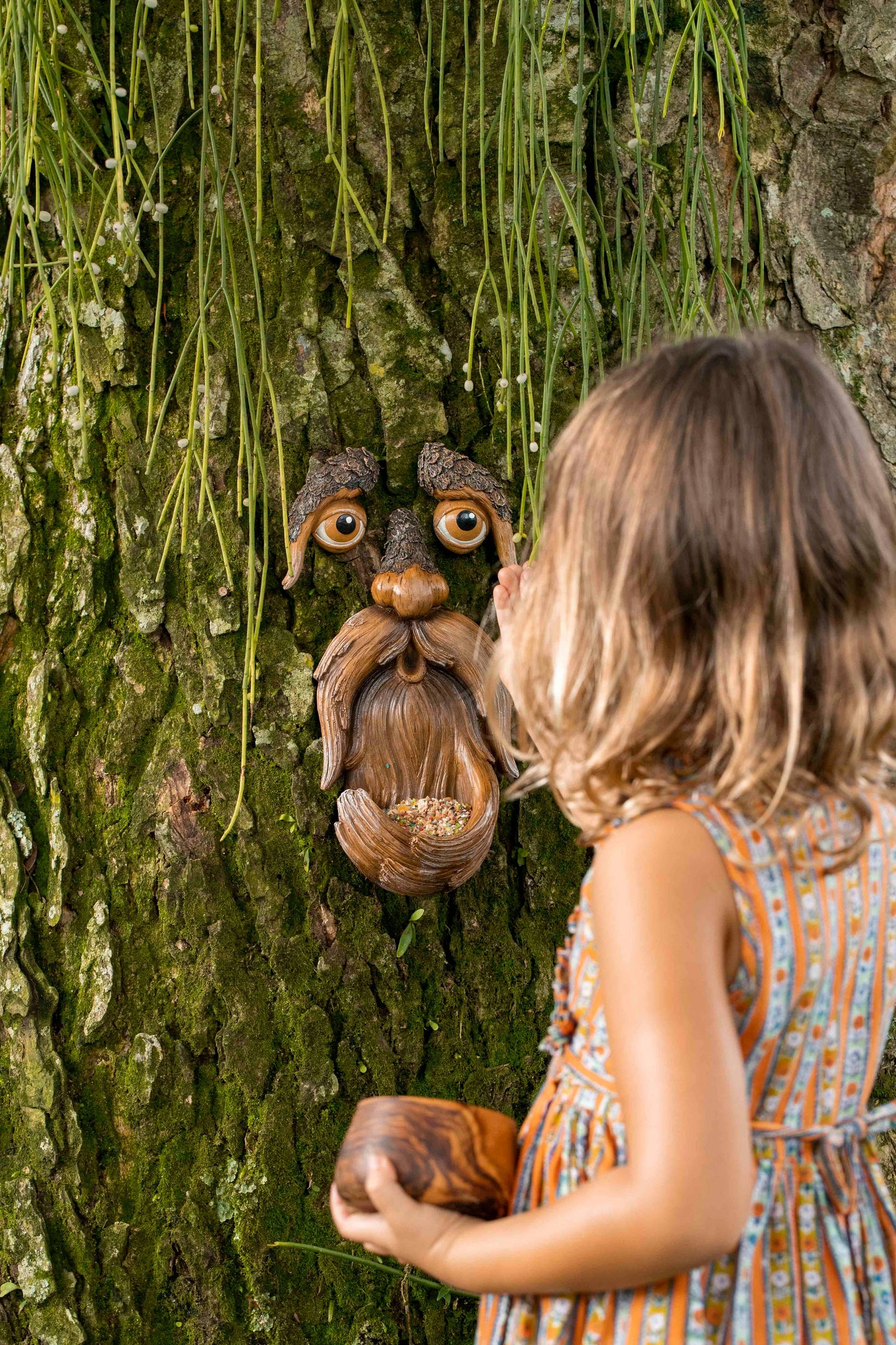 Tree Faces Bird feed