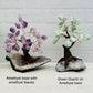 Crystal Trees - Gemstone Crystal Trees with Crystal Stone B featuring amethyst and green quartz leaves for enchanting decor.
