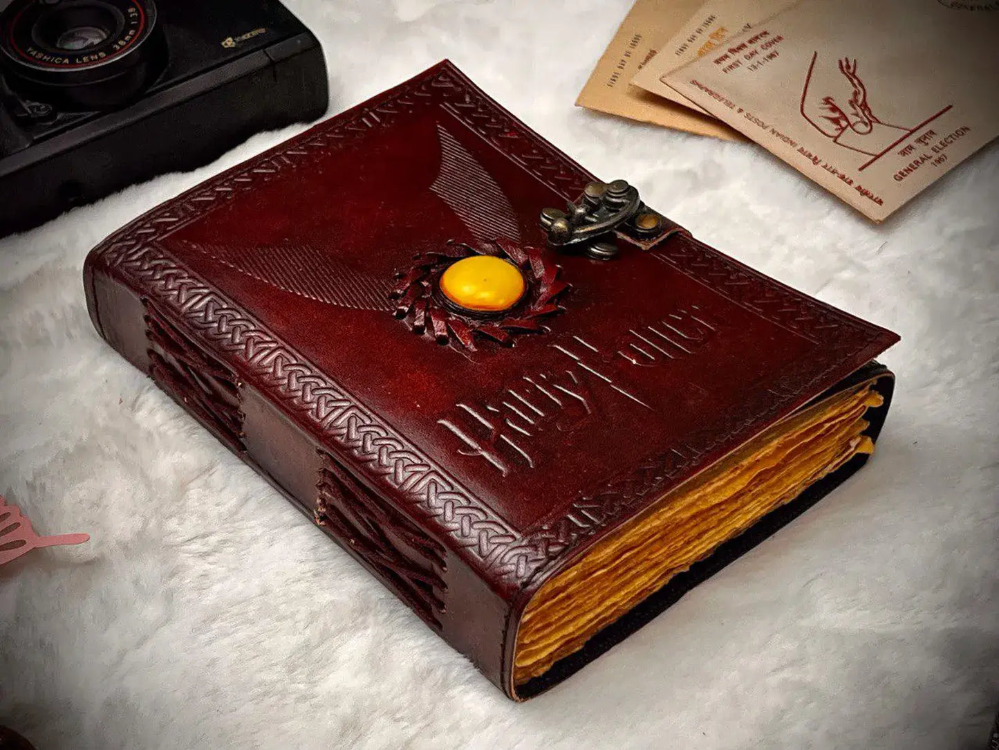Leather Journal Notebook With Harry Potter Embossed