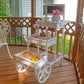 White 3-Tier Fir Wood Plant Stand with Chalkboard