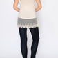Soft Relaxed Tank With Delicate Floral Laced Hem -