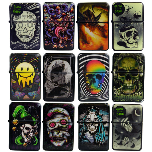 Smokezilla Flip Top Pipe Lighter Assortment- 12/Pack