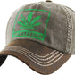 MARIJUANA LEAF VEGETERIAN VINTAGE BALLCAP