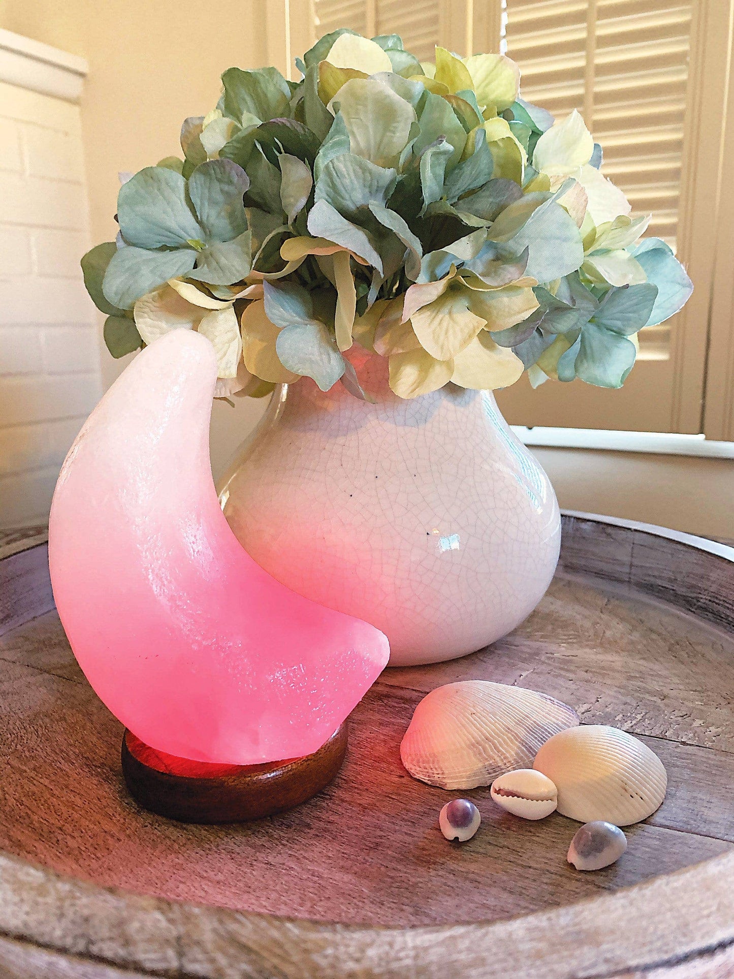Crystal Himalayan Salt Lamp Moon Light Polished Stone