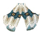 Rayon White Blue Eye Floral Pant - KTB450
