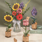 Red Camellia Ro wood DIY Wooden Flower 3D Puzzle
