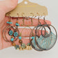 Three Pairs Set Boho Earrings In Different Styles