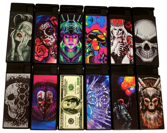 Smokezilla Cigarette Saver & Torch Lighter Assortment- 12/Pk
