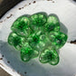 Floral Glass Pocket Hearts w/Heart Bowl Display- Large (100)