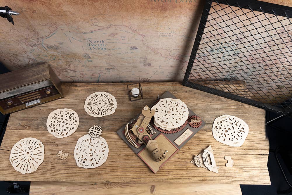 Wooden DIY Puzzles DA Vinci's Drawing Machine Models