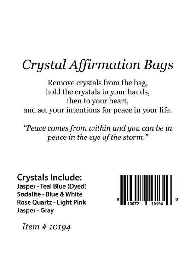 Peace Crystal Healing Bag