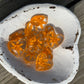 Floral Glass Pocket Hearts w/Heart Bowl Display- Large (100)