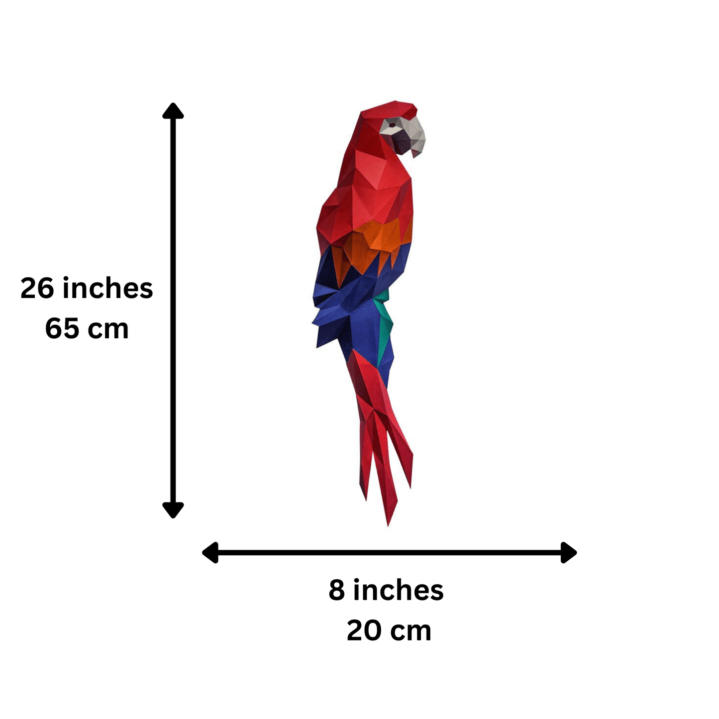 Macaw 3D PaperCraft Origami Wall Art