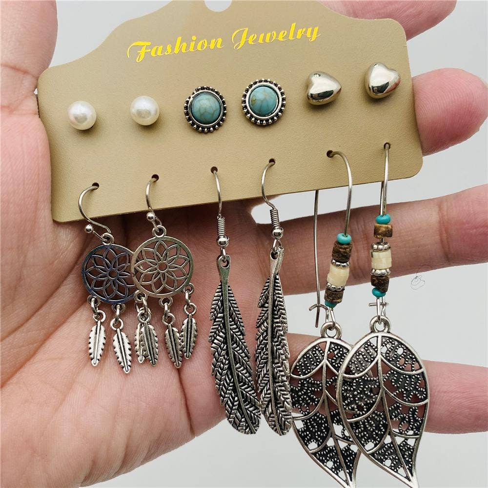 Women Boho Style Earring Set