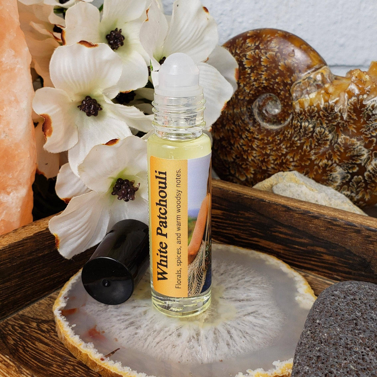 River Village White Patchouli Perfume Oil Floral Blend Bergamot Peony Spice