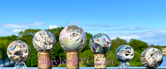 5-7 Pcs Aura Sphalerite Sphere Crystal Ball healing energy 