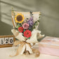 Pink Rose Rowood DIY Wooden Flower 3D Puzzles