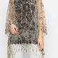 MESH WITH SEQUIN PONCHO TOP