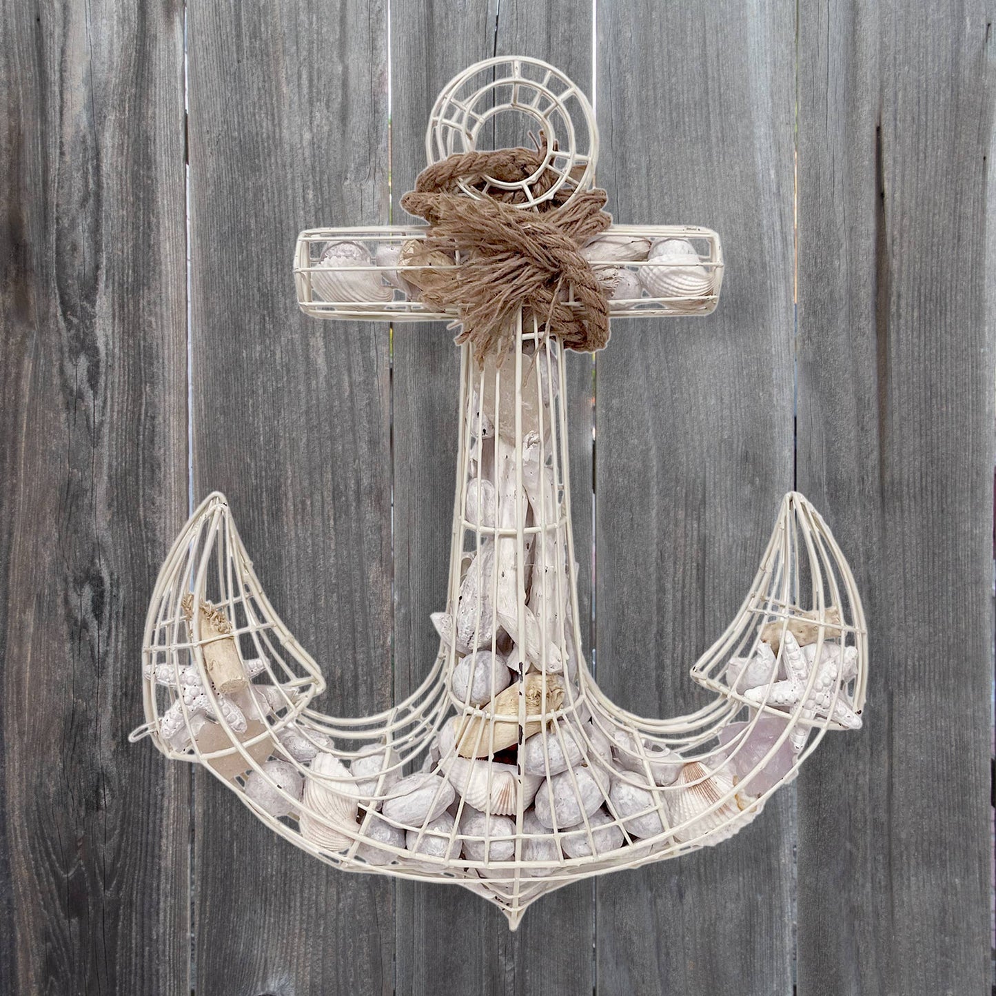 Whitewashed Coastal Scented Potpourri Anchor Wire Decor