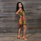 Boho Hippie Fringe Mini Dress Hand Tie Dye, Flowy, Soft